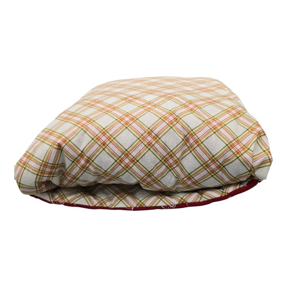 Quillow Red Barn Tractor 2 in 1 Quilted Travel Pillow Fold Out Throw Blanket